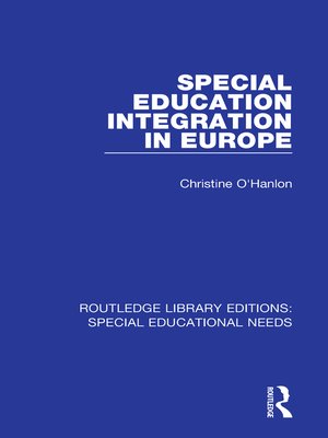 cover image of Special Education Integration in Europe
